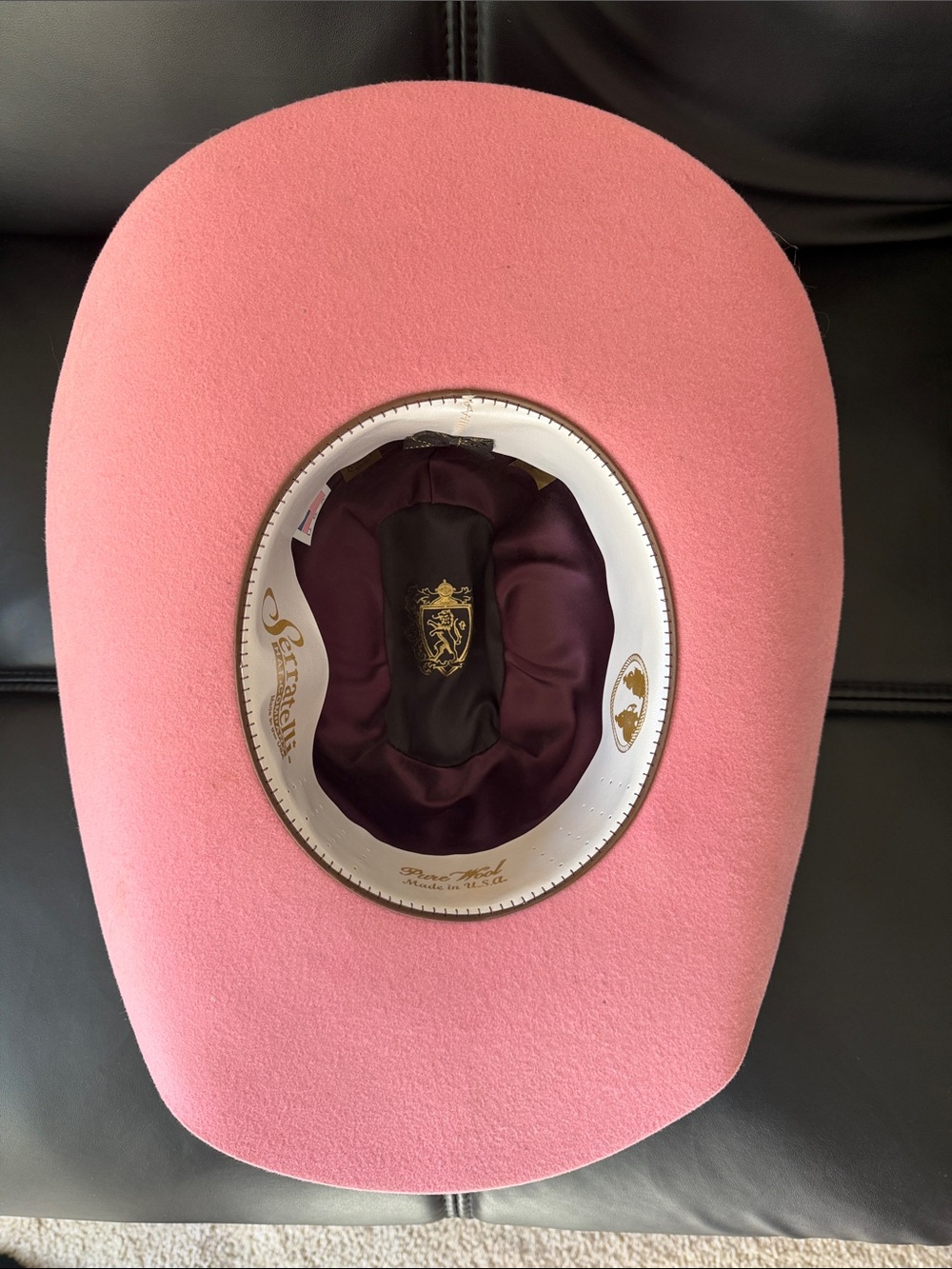 Serratelli Women's Pink Felt Cowboy Hat - Picture 4 of 6